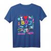I love 80's Retro Vaporwave Synthwave T-Shirt - Buntes Oldschool Outfit für Motto- und Kostümpartys, Geschenk für 80er Jahre Fans