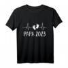 Papa 2023 Frequenz Herschlag T-Shirt – Schwangerschaft verkünden, Baby in der Familie erwarten, klassisch geschnitten