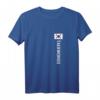 Taekwondo vertikal weiß mit koreanischer Flagge T-Shirt – Stilvolles Kampfsportshirt für Fans und Praktizierende
