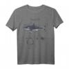 Great White Shark Anatomy T-Shirt für Meeresbiologen, Shark Lovers & Surfer – Nautisches und wissenschaftliches Hai Design für Tierliebhaber