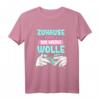 Häkeln T-Shirt mit Spruch 'Zuhause ist wo meine Wolle ist' – Perfekt für Handarbeitsliebhaber & kreative Geschenke