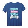 Häkeln T-Shirt mit Spruch 'Zuhause ist wo meine Wolle ist' – Perfekt für Handarbeitsliebhaber & kreative Geschenke