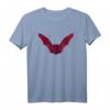 Fledermaus Heilige Geometrie Grafik T-Shirt in Verschiedenen Farben - Klassisch geschnitten, doppelt genähter Saum, Rot/Schwarz