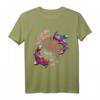 Koi Fisch Blume des Lebens Heilige Geometrie Japanisches T-Shirt – Asiatisch inspiriertes Tattoo-Design, Vintage Kunst, Geschenk für Tattoo- und Kunstliebhaber