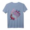 Koi Fisch Blume des Lebens Heilige Geometrie Japanisches T-Shirt – Asiatisch inspiriertes Tattoo-Design, Vintage Kunst, Geschenk für Tattoo- und Kunstliebhaber