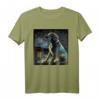 Labrador T-Shirt Damen & Herren mit Hund Gemälde und Sternenhimmel - Witziges Kunst Motiv, Perfekt als Geschenk für Labradorbesitzer