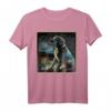 Labrador T-Shirt Damen & Herren mit Hund Gemälde und Sternenhimmel - Witziges Kunst Motiv, Perfekt als Geschenk für Labradorbesitzer