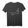 Dackel Hunde Tiergesicht mit Kunst Motiv – Hund T-Shirt Geschenkidee für Hundeliebhaber, Damen, Herren & Kinder