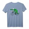 Krokodil mit Fahrrad T-Shirt für Kinder – Lustiges Tiermotiv für Fahrrad- und Reptilienliebhaber bei Radtouren