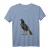 Damen Vintage Rabe Krähen T-Shirt mit V-Ausschnitt – Retro Vogelillustration für Vogelliebhaber & Tierwelt-Fans