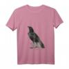Damen Vintage Rabe Krähen T-Shirt mit V-Ausschnitt – Retro Vogelillustration für Vogelliebhaber & Tierwelt-Fans