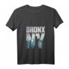 Damen Bronx NYC New York City Skyline Illustration Graphic Design T-Shirt mit V-Ausschnitt – Stilvolles Stadtmotiv für NYC-Liebhaber