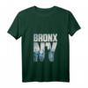 Damen Bronx NYC New York City Skyline Illustration Graphic Design T-Shirt mit V-Ausschnitt – Stilvolles Stadtmotiv für NYC-Liebhaber