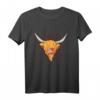Hochlandkuh-Illustration T-Shirt – Perfektes Geschenk für Landwirte, Naturliebhaber & Schottland-Fans