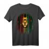 Reggae Löwe T-Shirt mit Dreadlocks – Afrikanisches Tiermotiv im Rastafari Style, Perfekt für Rasta Fans, Geburtstags- und Jahrestagsgeschenk