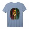 Reggae Löwe T-Shirt mit Dreadlocks – Afrikanisches Tiermotiv im Rastafari Style, Perfekt für Rasta Fans, Geburtstags- und Jahrestagsgeschenk