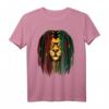 Reggae Löwe T-Shirt mit Dreadlocks – Afrikanisches Tiermotiv im Rastafari Style, Perfekt für Rasta Fans, Geburtstags- und Jahrestagsgeschenk