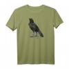 Rabe Vintage Illustration Krähe Raglan - Retro Gothic Vogelliebhaber Geschenk für Vogel- und Tierwelt-Enthusiasten