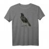 Rabe Vintage Illustration Krähe Raglan - Retro Gothic Vogelliebhaber Geschenk für Vogel- und Tierwelt-Enthusiasten