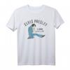 Offizielles Elvis Presley T-Shirt mit King Illustration - Klassisch geschnitten, doppelt genähter Saum, Fanartikel
