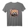 Roter Panda Katzenbär Illustration T-Shirt – Süßes Tiermotiv, Perfekt als Geschenk für Kinder, Frauen & Männer zu Weihnachten und Geburtstag