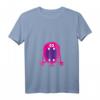 Damen & Kinder Funny Halloween Monster Illustration Graphic T-Shirt mit V-Ausschnitt – Lustiges Halloween Design für Kids & Erwachsene, perfekt für Trick or Treat, Geburtstag & festliche Anlässe