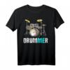 Drummer - ME - Schlagzeug Set Illustration T-Shirt für Musiker und Musikliebhaber