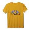 Vogel Tiere Vogelmotiv Illustration T-Shirt – Süße Vogelfamilie, ideal als Geschenk für Tier- und Vogelliebhaber