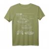 T-72 Panzer T-Shirt im Blaudruck-Stil – Militärische Erkennungskarten für Panzerfans und Sammler