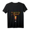 Damen Junggesellinnenabschied T-Shirt mit Blutgruppe Aperol und V-Ausschnitt - Farbenfrohes Wasserfarben Design für Bachelorette Party