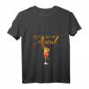 Damen Junggesellinnenabschied T-Shirt mit Blutgruppe Aperol und V-Ausschnitt - Farbenfrohes Wasserfarben Design für Bachelorette Party