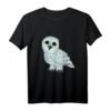 Schneeeule Eulen Illustration T-Shirt – Süßes Vogelmotiv, ideales Geschenk für Vogelliebhaber, Ornithologen & Eulenfans zu Weihnachten & Geburtstag