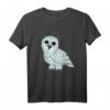 Schneeeule Eulen Illustration T-Shirt – Süßes Vogelmotiv, ideales Geschenk für Vogelliebhaber, Ornithologen & Eulenfans zu Weihnachten & Geburtstag