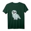 Schneeeule Eulen Illustration T-Shirt – Süßes Vogelmotiv, ideales Geschenk für Vogelliebhaber, Ornithologen & Eulenfans zu Weihnachten & Geburtstag