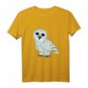 Schneeeule Eulen Illustration T-Shirt – Süßes Vogelmotiv, ideales Geschenk für Vogelliebhaber, Ornithologen & Eulenfans zu Weihnachten & Geburtstag