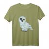Schneeeule Eulen Illustration T-Shirt – Süßes Vogelmotiv, ideales Geschenk für Vogelliebhaber, Ornithologen & Eulenfans zu Weihnachten & Geburtstag