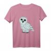 Schneeeule Eulen Illustration T-Shirt – Süßes Vogelmotiv, ideales Geschenk für Vogelliebhaber, Ornithologen & Eulenfans zu Weihnachten & Geburtstag