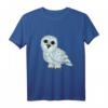 Schneeeule Eulen Illustration T-Shirt – Süßes Vogelmotiv, ideales Geschenk für Vogelliebhaber, Ornithologen & Eulenfans zu Weihnachten & Geburtstag