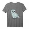 Schneeeule Eulen Illustration T-Shirt – Süßes Vogelmotiv, ideales Geschenk für Vogelliebhaber, Ornithologen & Eulenfans zu Weihnachten & Geburtstag