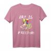 Art Is Freedom - Kunst Ist Freiheit! Malerei Pinsel T-Shirt für Künstler, Mediengestalter & Kreative – Perfektes Geschenk für Künstler und Kunstliebhaber