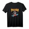 Trasher T-Shirt mit Waschbär und Skateboarding - Cooles Retro Tiermotiv für Skateboarder und Tierliebhaber