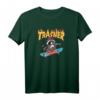 Trasher T-Shirt mit Waschbär und Skateboarding - Cooles Retro Tiermotiv für Skateboarder und Tierliebhaber