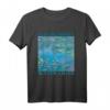 Monet Wasserlilien Modernes Kunst T-Shirt - Impressionismus Malerei Cover, Perfektes Geschenk für Kunstliebhaber, Studenten & Künstler