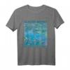Monet Wasserlilien Modernes Kunst T-Shirt - Impressionismus Malerei Cover, Perfektes Geschenk für Kunstliebhaber, Studenten & Künstler
