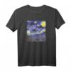 UFO Alien Entführung Starry Night Van Gogh Gemälde T-Shirt – Perfekt für Kunst- und UFO-Fans, als Geschenk für Geburtstag & Weihnachten