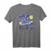 UFO Alien Entführung Starry Night Van Gogh Gemälde T-Shirt – Perfekt für Kunst- und UFO-Fans, als Geschenk für Geburtstag & Weihnachten