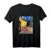 Van Gogh Geschenk: Café Terrasse bei Nacht Kunst T-Shirt - Impressionistische Kunst für Kunstliebhaber & Van Gogh Fans