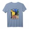 Van Gogh Geschenk: Café Terrasse bei Nacht Kunst T-Shirt - Impressionistische Kunst für Kunstliebhaber & Van Gogh Fans