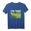 Van Gogh Green Field mit Zypresse T-Shirt – Impressionistisches Kunstwerk für Kunstliebhaber und Van Gogh Fans