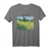 Van Gogh Green Field mit Zypresse T-Shirt – Impressionistisches Kunstwerk für Kunstliebhaber und Van Gogh Fans